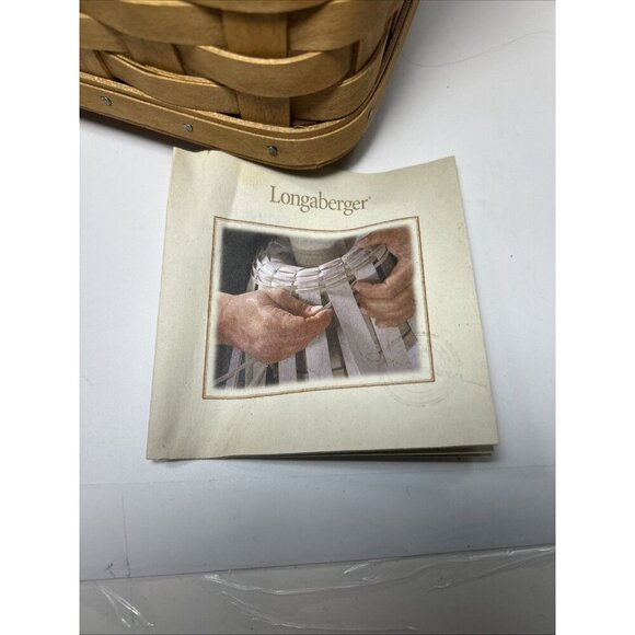 Vtg LONGABERGER SPIN ORGANIZER BASKET, LAZY SUSAN, TWO PROTECTORS, 2005 - Picture 5 of 13